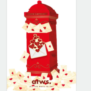 hearts envelop - pin's