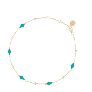 bracelet de cheville mosaïque or jaune