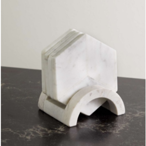 set de quatre dessous de verre en marbre clyde