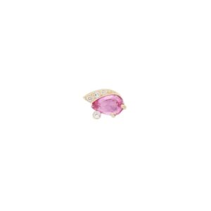 boucle d'oreille œil spinelle et diamant