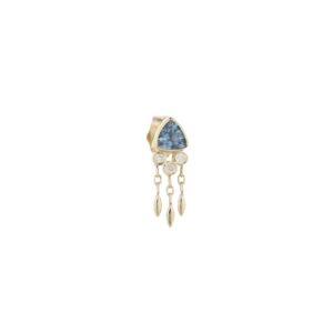 aquamarine & diamonds single earring