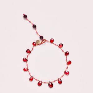bracelet de cheville 'elston' - grenat