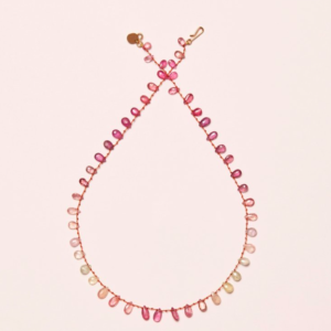 collier 'meadow' - saphirs multicolores facettes