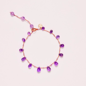 bracelet de cheville 'niilo' - améthyste