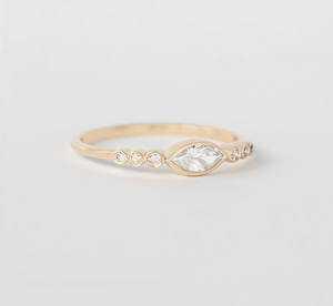 bague marquise six diamants