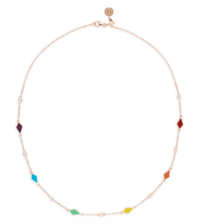 ras de cou mosaïque - multicolore - or rose - or jaune