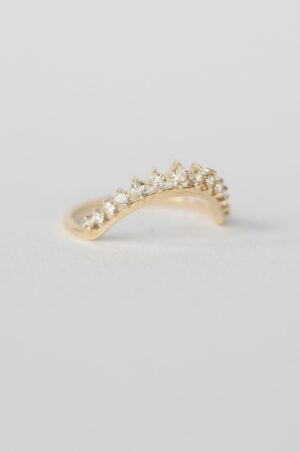 bague grande couronne diamants