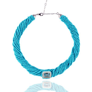 Collier Tornado Turquoise - Topaze Blue Swiss