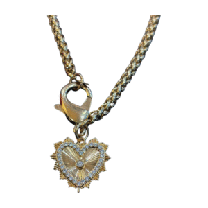 Collier ras de cou coeur brillant