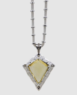 Collier Swann en Citrine