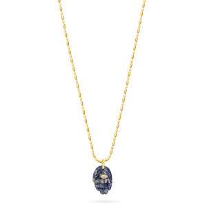 Collier Pendentif Hamsa –Lapis