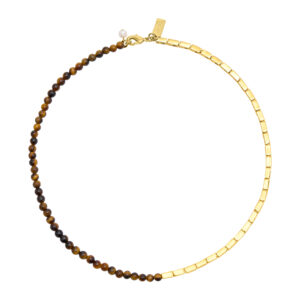 Collier ras-du-cou Los Angeles Duo – Oeil de tigre