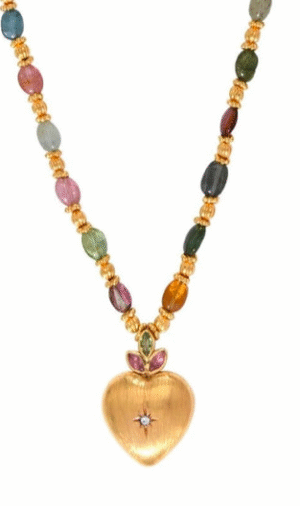 Sautoir Heart Tourmalines