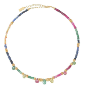 Choker Dayra Pierre Multi-Saphirs et Tourmalines