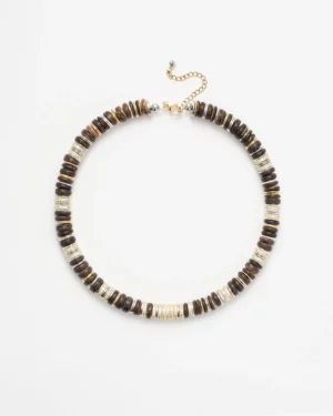 Collier Rondelle Dark Brown