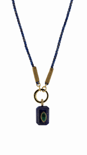 Collier Porte Bonheur Lapis Malachite