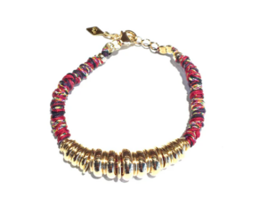 Bracelet MASAI XXL Noir/Rouge