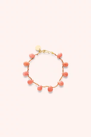 Bracelet 'Cheremoya' Drops and Beads Rhodochrosite