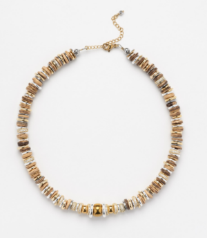 Collier Twist Rondelle Camel