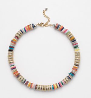 Collier Sculpt Rondelle Multicolore