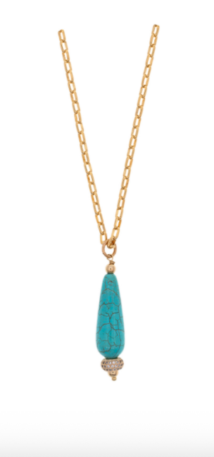 Sautoir pendentif  turquoise ELIE