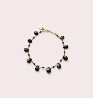 BRACELET WHITNEY FACETTES - SPINELLE NOIR
