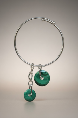 Collier rigide en MALACHITE