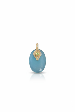 Pendentif Calcédoine et Péridot