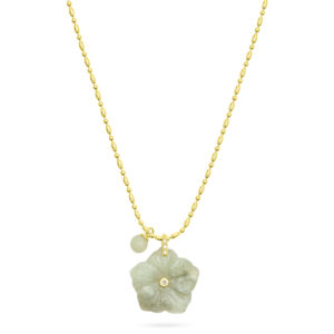 Collier avec pendentif fleur – labradorite