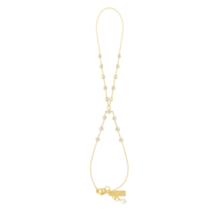 Bracelet de main en zircon- doré