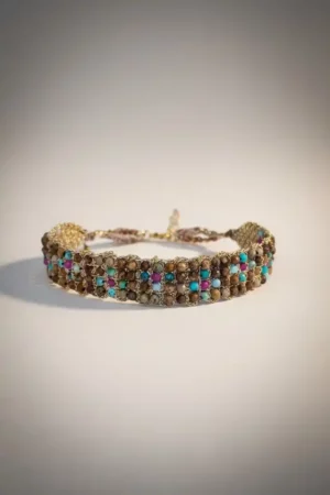 Bracelet Jaspe,Turquoise,Rubis