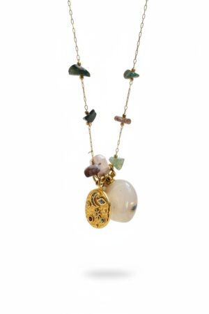 Collier flacon LAPIS-LAZULI,AMAZONITE