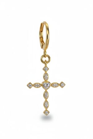 Boucle d'oreille CROIX COEUR