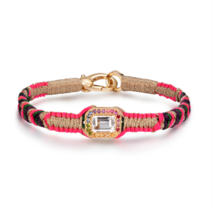 Bracelet AMY BRASS ,PINK,CRISTAL