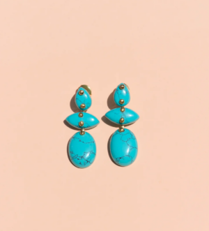 Boucles d'oreilles AVALON - TURQUOISE