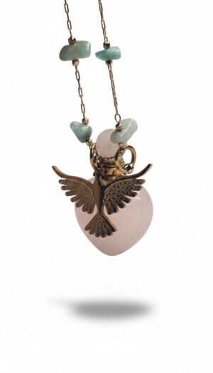 Collier en QUARTZ et AMAZONITE