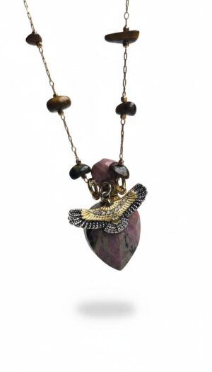 Collier flacon OEIL DE TIGRE