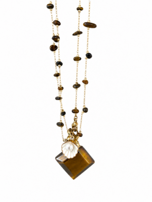 Collier flacon OEIL DE TIGRE