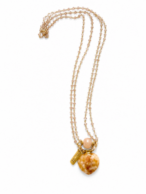 Collier flacon CRISTAL, AGATE SAKURA