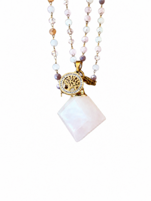 Collier flacon QUARTZ ROSE