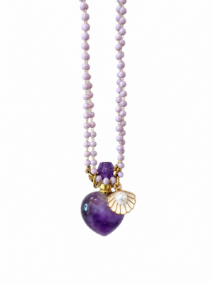 Collier flacon en AMETHYSTE