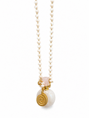 Collier en QUARTZ ROSE