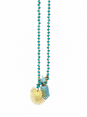 Collier flacon en AMAZONITE