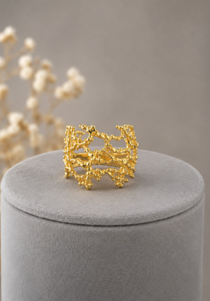 Bague SCULPTURALE,dorée
