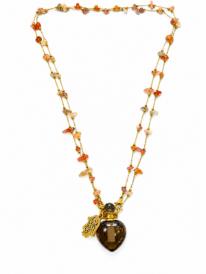 Collier flacon QUARTZ FUME