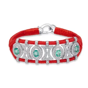 BRACELET OLINDA ROUGE - ÉMERAUDES