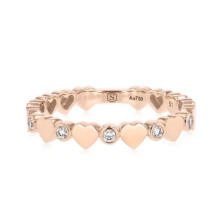 Bague LIT or rose