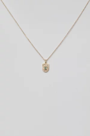 Collier Totem Trillian en Tourmaline verte et Diamants