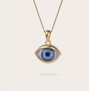 Collier pendant OEIL bleu